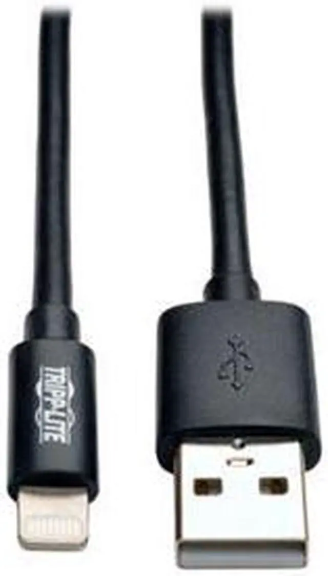 Alt view image 2 of 10 - Tripp Lite M100010BK Black USB Sync/Charge Cable with Lightning Connector
