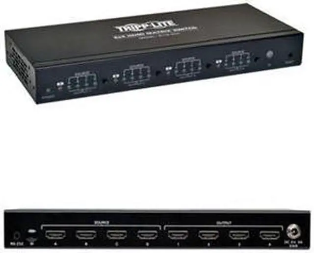 Alt view image 3 of 13 - Tripp Lite 4X4 Hdmi Matrix Video Switch Splitter With Audio And Rs232 Taa