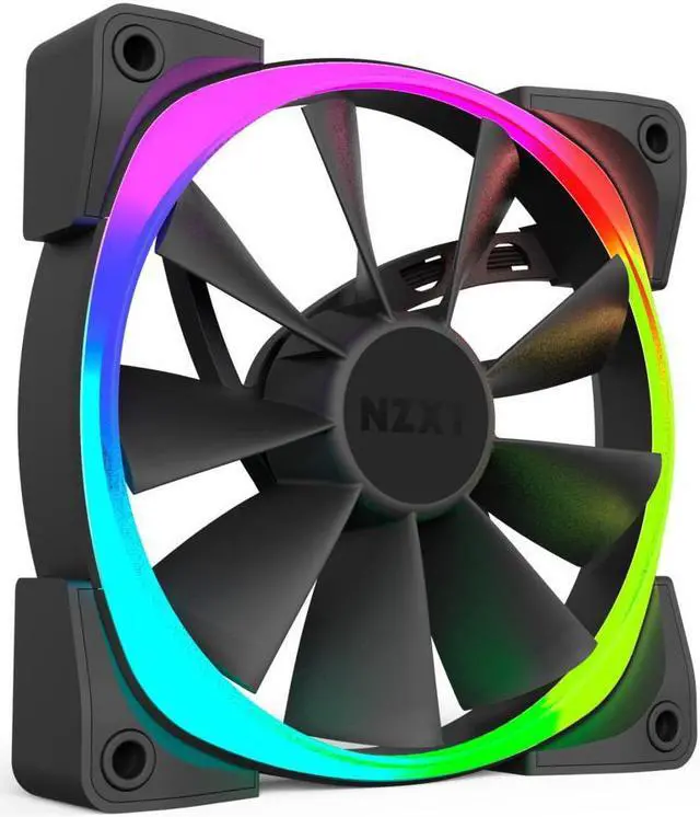 Alt view image 8 of 12 - NZXT RF-AR120-T1 RGB LED Aer RGB120 Triple Pack 3 x Advanced RGB LED PWM Fan for HUE+