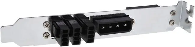 Alt view image 2 of 6 - Alphacool Phobya PCI Slot Cover 4Pin Molex & 3x - 4Pin PWM Fan Plug