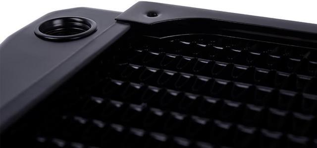 Alt view image 4 of 15 - Alphacool NexXxos ST30 Full Copper X-Flow Radiator 240, 120mm x 2, Dual Fan, Black