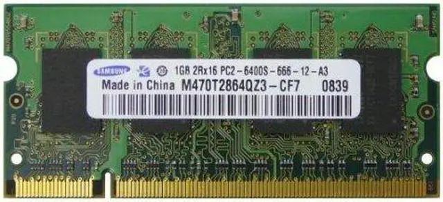 Main image of Samsung 1GB 200-Pin DDR2 800 PC2-6400 SODIMM CL6 Laptop Memory - NEW