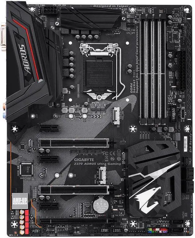 Alt view image 3 of 5 - GIGABYTE Z370 AORUS Ultra Gaming (Intel LGA1151/ Z370/ ATX/ 2xM.2/Front USB 3.1/RGB Fusion/Fan Stop/SLI / Motherboard)