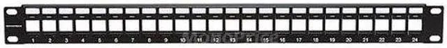 Alt view image 3 of 10 - Monoprice 24-port Keystone Jack Panel