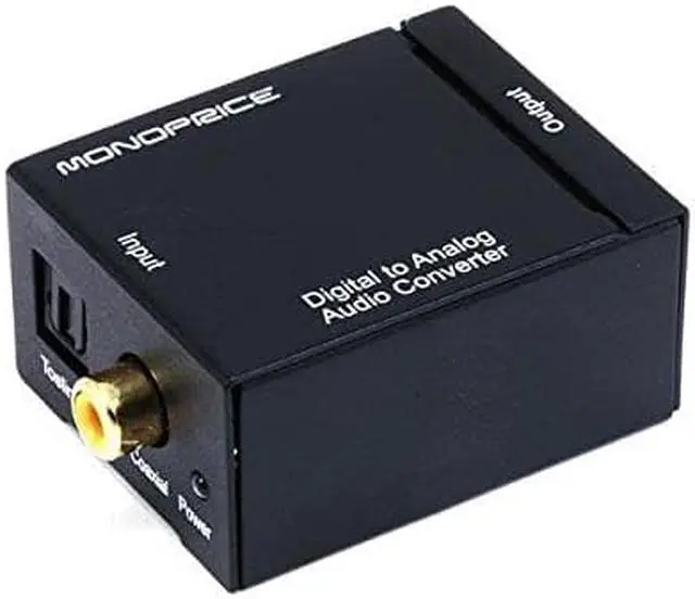 Alt view image 6 of 11 - Monoprice Digital Coax & Optical Toslink to R/L Stereo Audio Converter