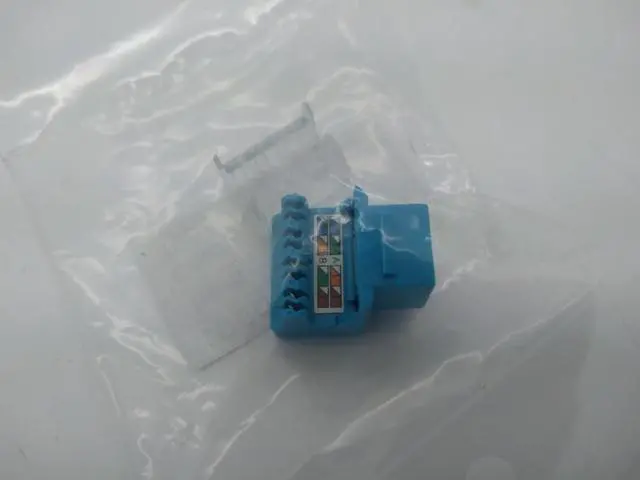 Alt view image 2 of 4 - BattleBorn Cat6 Keystone Jack KEY6TLBLU Tool Less Type