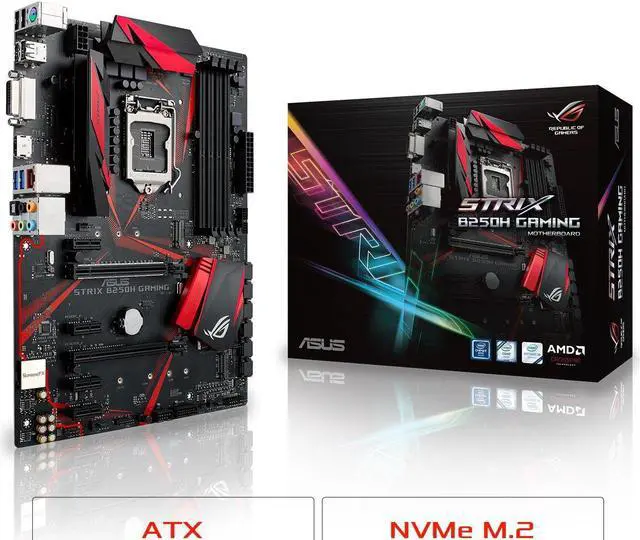 Alt view image 8 of 12 - ASUS ROG STRIX B250H GAMING LGA1151 DDR4 HDMI DVI M.2 B250 ATX Motherboard with USB 3.1