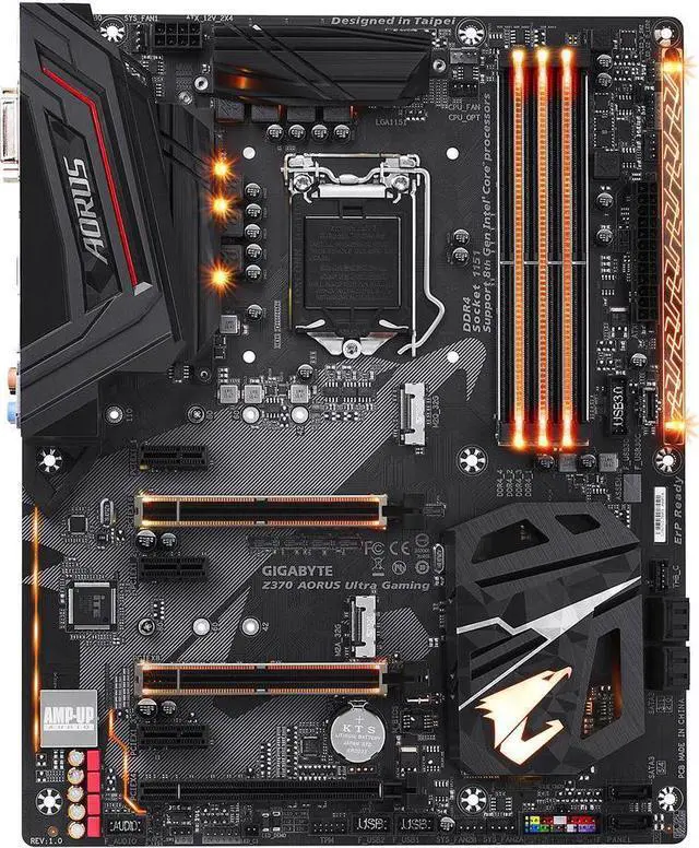Alt view image 2 of 5 - GIGABYTE Z370 AORUS Ultra Gaming (Intel LGA1151/ Z370/ ATX/ 2xM.2/Front USB 3.1/RGB Fusion/Fan Stop/SLI / Motherboard)