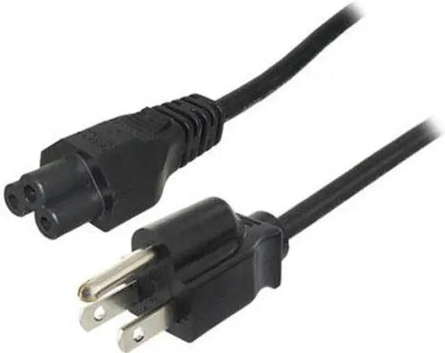 Alt view image 3 of 19 - Monoprice Power Cord - 6 Feet - Black | NEMA 5-15P to IEC 60320 C5, 18AWG, 10A/1250W, 3-Prong