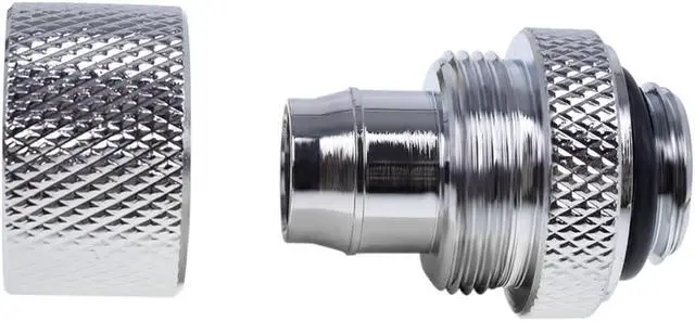 Alt view image 3 of 9 - Alphacool Eiszapfen 1/2" ID x 3/4" OD G1/4 Compression Fitting - Chrome Sixpack (17241)