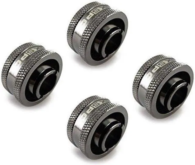 Main image of XSPC G1/4" to 1/2" ID, 3/4" OD Compression Fitting V2 for Soft Tubing, Black Chrome