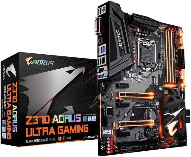 Main image of GIGABYTE Z370 AORUS Ultra Gaming (Intel LGA1151/ Z370/ ATX/ 2xM.2/Front USB 3.1/RGB Fusion/Fan Stop/SLI / Motherboard)