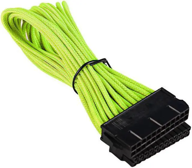 Main image of BattleBorn 24 Pin ATX Cable Extension Premium Braided Adapter Yellow