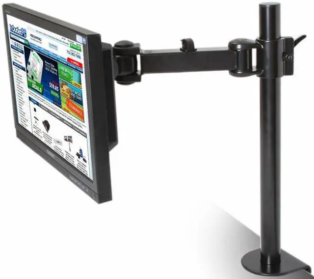 Main image of MonMount Articulating Single LCD TV Monitor Mounting Arm Extension with C-clamp