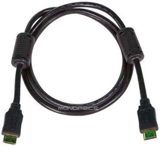 Alt view image 3 of 20 - Monoprice High Speed HDMI Cable - 4 Feet - Black, 4K @ 24Hz, HDR, 18Gbps, YUV 4:4:4, 28AWG - Select Series