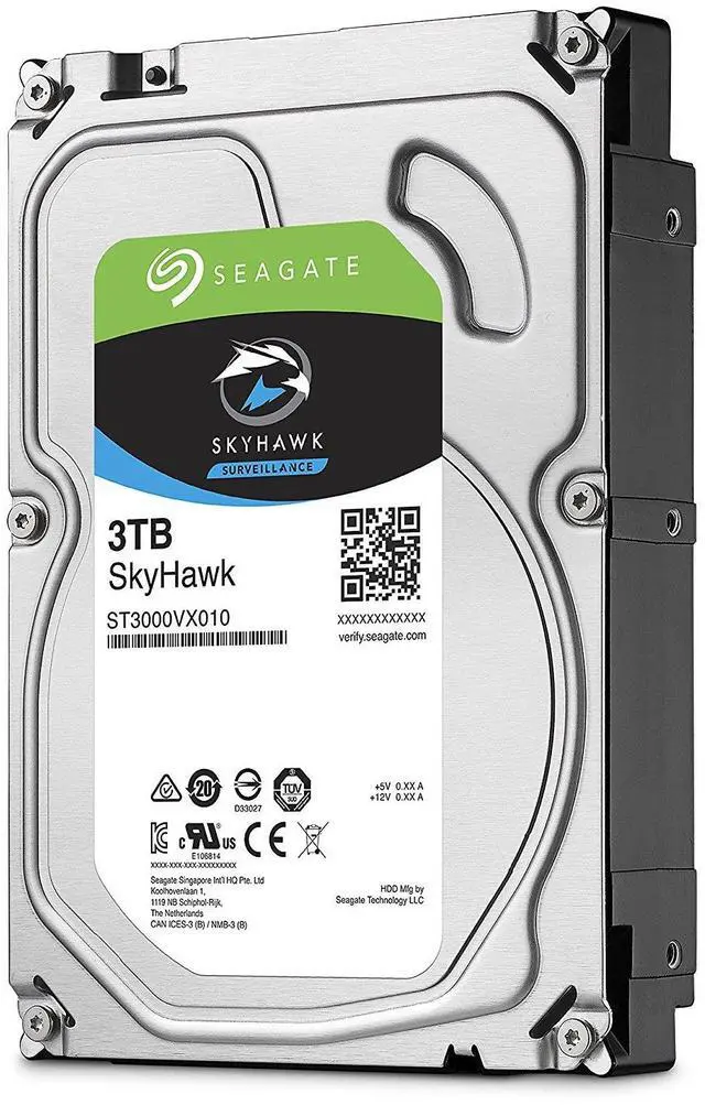 Main image of Seagate SkyHawk 3TB Surveillance Hard Drive - SATA 6Gb/s 64MB Cache 3.5-Inch Internal Drive (ST3000VX010)