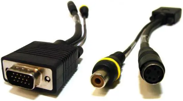 Alt view image 5 of 8 - Monoprice VGA to S-Video/RCA (Composite) Adapter Cable - Black
