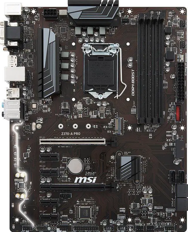 Alt view image 3 of 12 - MSI Z370-A PRO INTEL 8TH GEN ATX DDR4 64GB 2PCIEX16 CFX M.2 DSUB DVI DP USB3.1