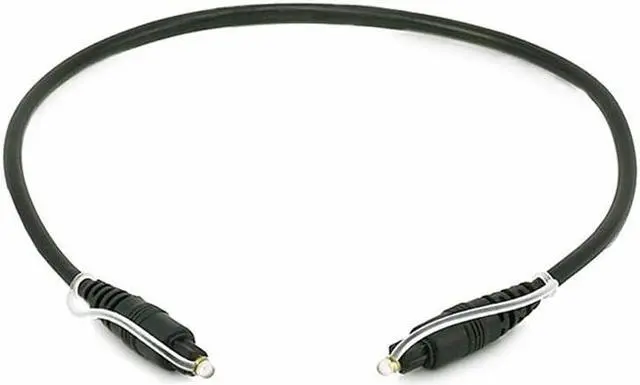 Alt view image 3 of 9 - Monoprice Digital Optical Audio Cable - 1.5 Feet - Black | S/PDIF (Toslink) 5.0-Meters Outside Diameter | Gold Plated Ferrule, Molded Strain Relief