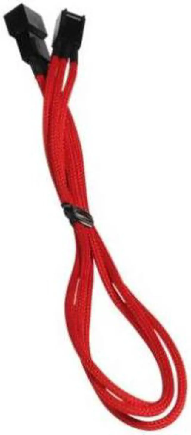 Main image of NZXT CABLE-NT-CB-3F600-R 600mm 3 Pin Fan Extension Braided Cable Cord Red