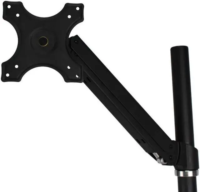 Alt view image 2 of 8 - MonMount SSW001 Adjustable Sit Stand Workstation Gas Spring Keyboard Tray C Clamp Mount, Black