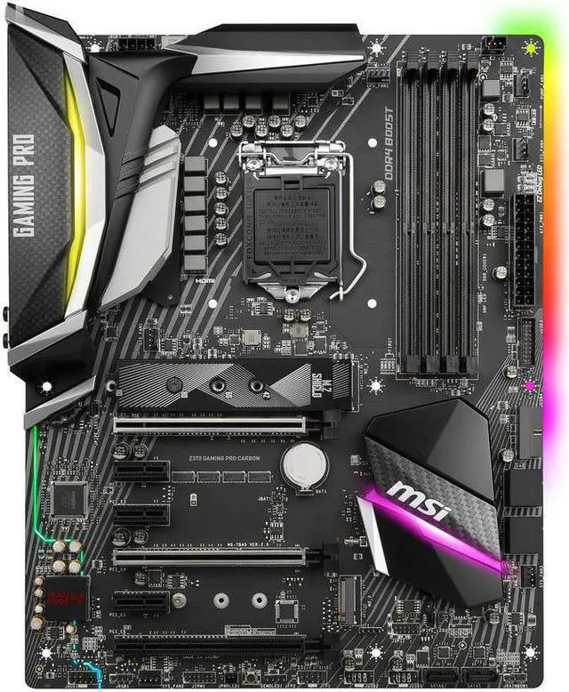 Alt view image 2 of 5 - MSI Z370 GAMING PRO CARBON LGA 1151 (300 Series) Intel HDMI SATA 6Gb/s USB 3.1 ATX Motherboard