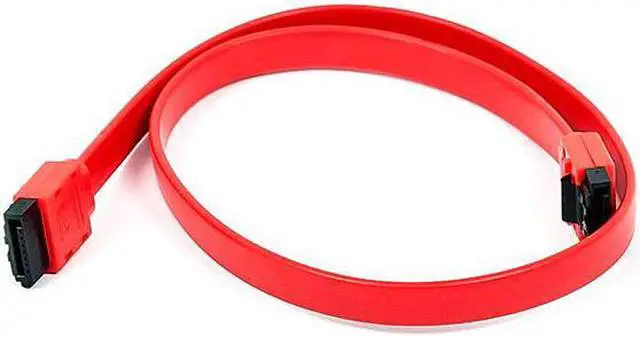 Alt view image 2 of 7 - MonoPrice 8784 18inch SATA 6Gbps Cable w/Locking Latch - Red