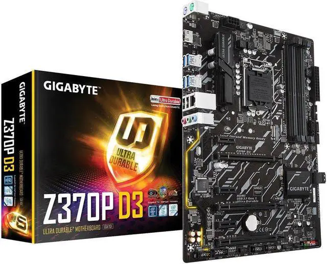 Main image of GIGABYTE Z370P D3 (rev. 1.0) LGA 1151 (300 Series) Intel Z370 HDMI SATA 6Gb/s USB 3.1 Motherboard