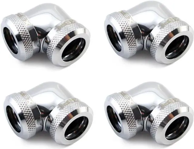 Alt view image 8 of 9 - XSPC 10mm ID, 14mm OD Rigid Tubing 90 Degree Elbow Fitting, Chrome