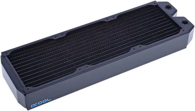 Alt view image 2 of 18 - Alphacool NexXxos XT45 Full Copper Radiator 360, 120mm x 3, Triple Fan, Black