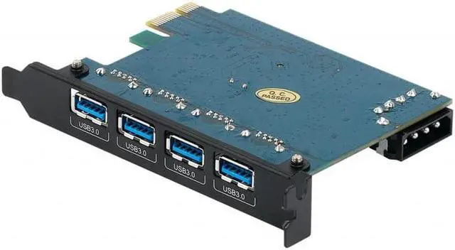 Alt view image 7 of 7 - ORICO 4 Port USB3.0 PCI-Express Card 15-Pin Power Connector Speed Up to 5.0 Gbps PCI-Express Expansion Card USB 3.0 HUB for Windows XP/7/8/Vista