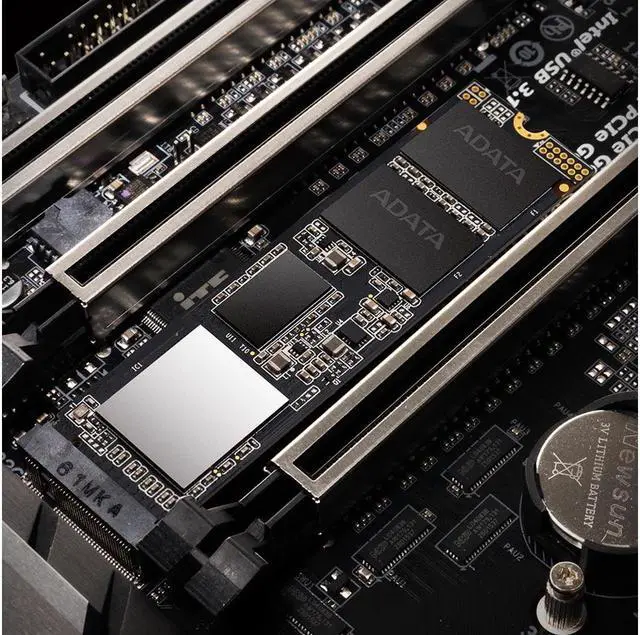 Alt view image 9 of 13 - XPG SX8200 PCIe NVMe Gen3x4 M.2 2280 240GB SSD (ASX8200NP-240GT-C) w/ Black XPG Heatsink