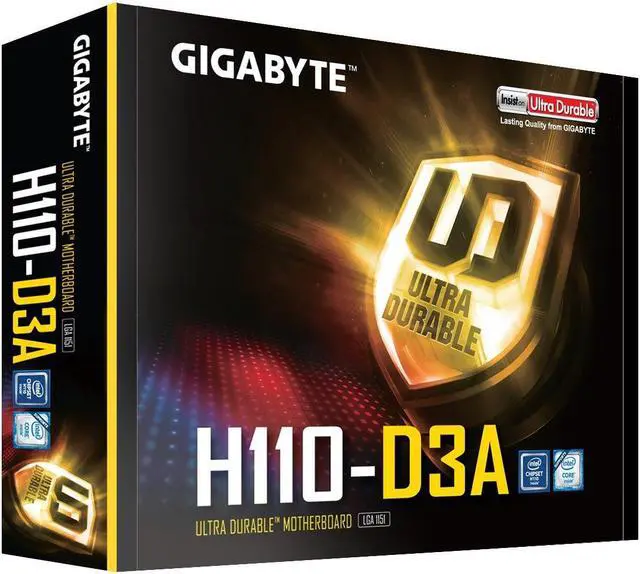 Alt view image 5 of 8 - GIGABYTE GA-H110-D3A (rev. 1.0) LGA 1151 Intel H110 SATA 6Gb/s USB 3.1 ATX Intel Motherboard for Cryptocurrency Mining (BTC)