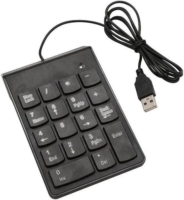 Alt view image 5 of 5 - SYBA Wired USB 2.0 Numeric Keypad 18 Keys for Notebook Laptops - CL-USB-NUMSPC