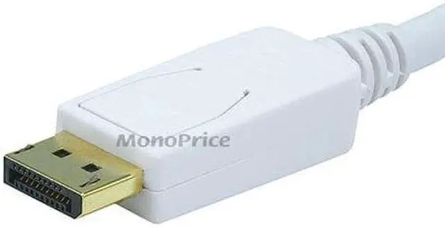 Alt view image 2 of 13 - Monoprice 6ft Gold Plated 32AWG Mini DisplayPort to DisplayPort Cable - White