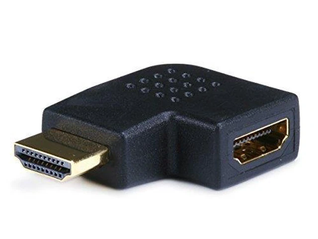 Alt view image 2 of 2 - Monoprice HDMI Right Angle Port Saver Male to Female Adapter (109358)