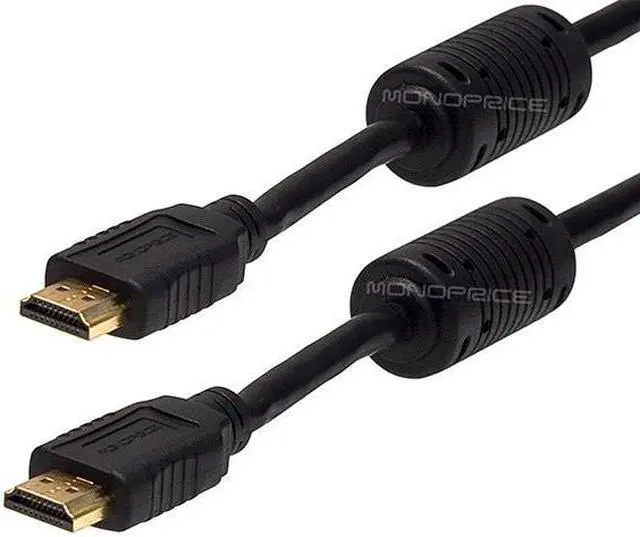Alt view image 4 of 20 - Monoprice High Speed HDMI Cable - 4 Feet - Black, 4K @ 24Hz, HDR, 18Gbps, YUV 4:4:4, 28AWG - Select Series