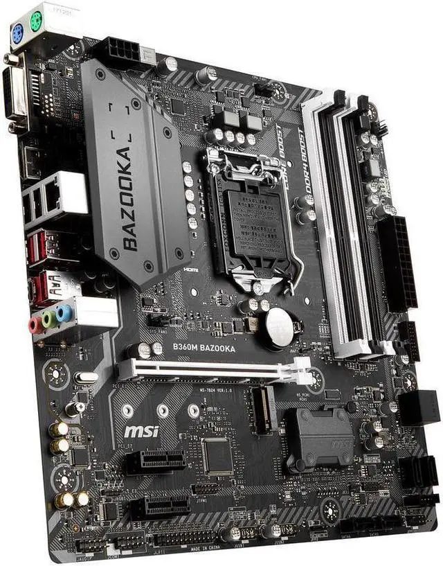 Alt view image 4 of 5 - MSI Arsenal Gaming Intel Coffee Lake B360 LGA 1151 DDR4 Onboard Graphics Micro ATX Motherboard (B360M Bazooka)