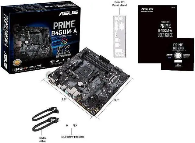 Alt view image 6 of 12 - ASUS PRIME B450M-A AM4 AMD B450 USB 3.1 HDMI Micro ATX AMD Motherboard
