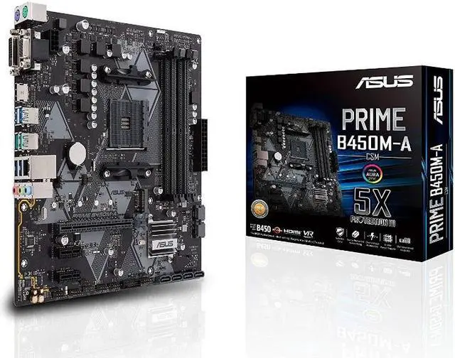 Alt view image 2 of 12 - ASUS PRIME B450M-A AM4 AMD B450 USB 3.1 HDMI Micro ATX AMD Motherboard