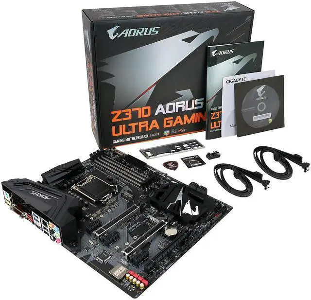 Alt view image 5 of 5 - GIGABYTE Z370 AORUS Ultra Gaming (Intel LGA1151/ Z370/ ATX/ 2xM.2/Front USB 3.1/RGB Fusion/Fan Stop/SLI / Motherboard)