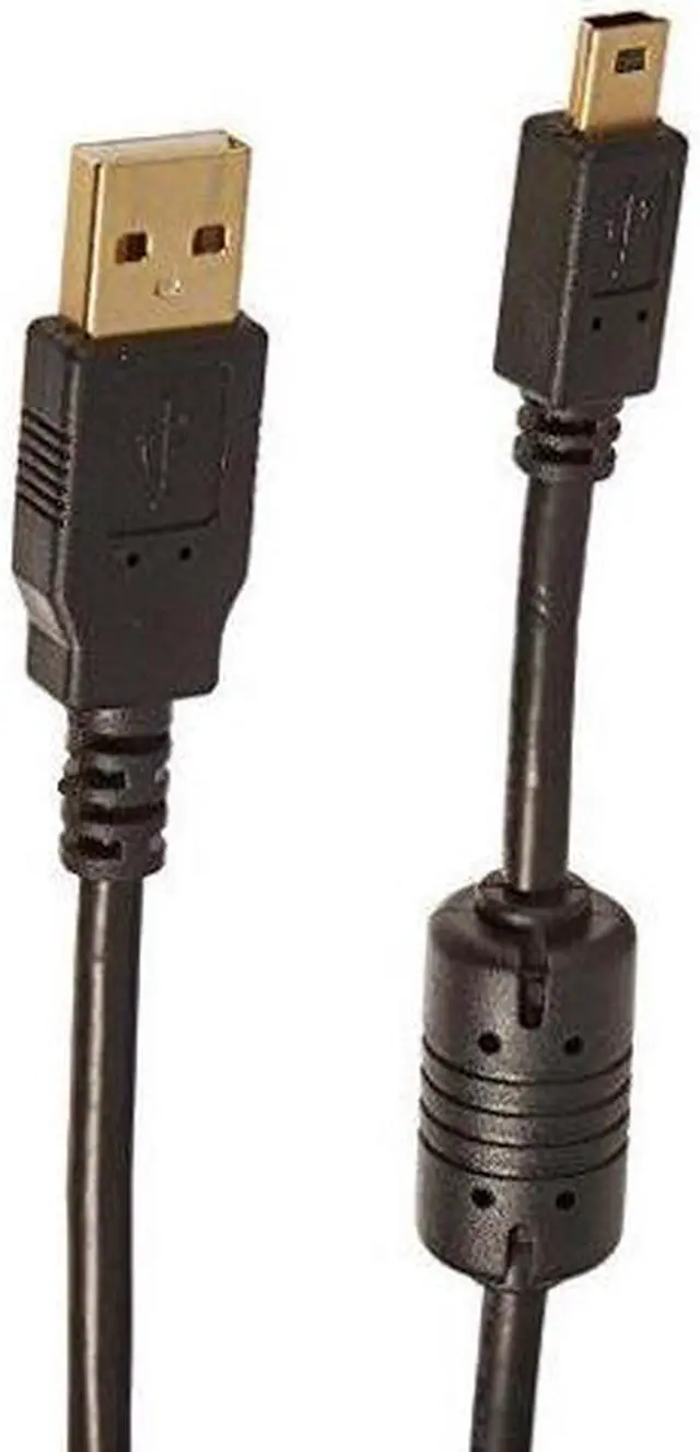 Alt view image 3 of 11 - Monoprice USB 2.0 Cable - 3 Feet - Black | USB Type-A Male to USB Mini Type-B 5-Pin, 28/24AWG, Gold Plated For Digital Camera, Cell Phones, PDAs, MP3 Players, Dash Cam