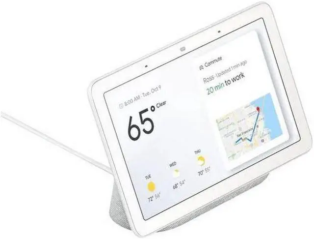 Alt view image 10 of 20 - Google Home Hub with Google Assistant Chalk
