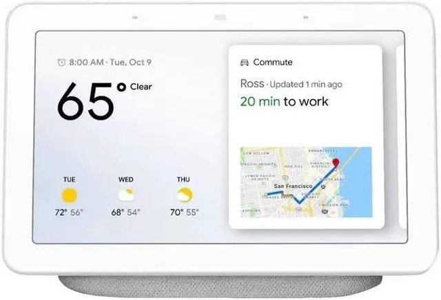 Alt view image 9 of 20 - Google Home Hub with Google Assistant Chalk