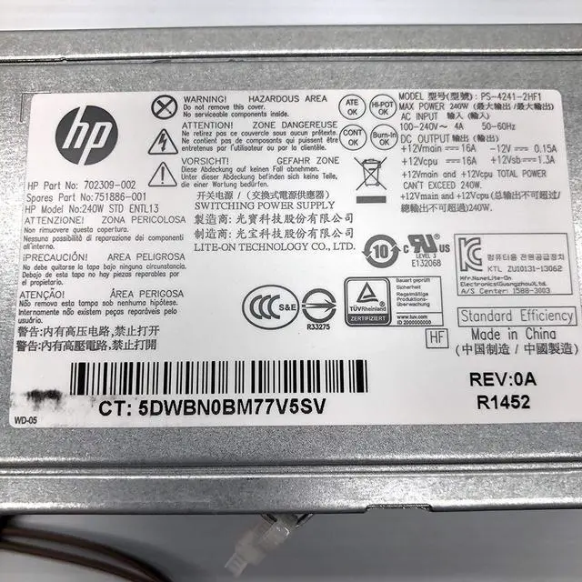 Alt view image 4 of 11 - HP 702309-002 HP 800ED SFF 240W 12VDC POWER SUPPLY