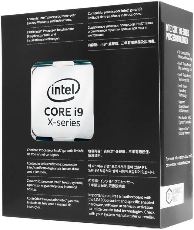 Alt view image 3 of 4 - Intel Core BX80673I97900X i9 i9-7900X Deca-core (10 Core) 3.30 GHz Processor