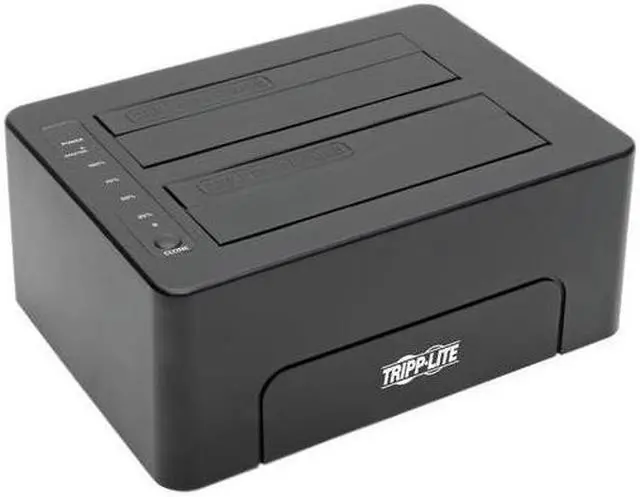Alt view image 2 of 20 - TRIPP LITE U439-002-CG2 USB 3.0 SUPERSPEED TO DUAL SATA EXTERNAL HARD DRIVE DOCKING STATION WITH CLONING