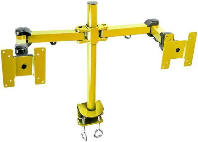 Main image of MonMount Dual Monitor Desk Clamp Holds Up to 24-Inch Monitors Yellow (LCD-194Y)