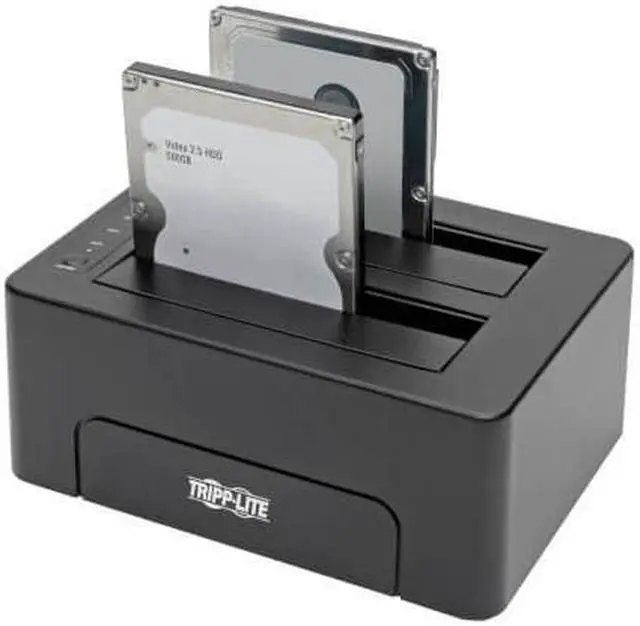 Alt view image 6 of 20 - TRIPP LITE U439-002-CG2 USB 3.0 SUPERSPEED TO DUAL SATA EXTERNAL HARD DRIVE DOCKING STATION WITH CLONING
