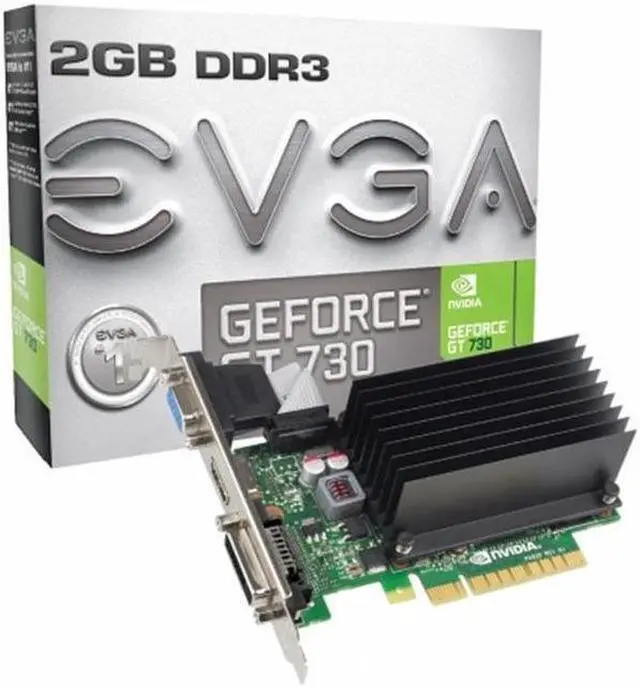 Alt view image 9 of 12 - EVGA GeForce GT 730 2GB DDR3 PCI Express 2.0 x8 Graphics Card 02G-P3-1733-KR